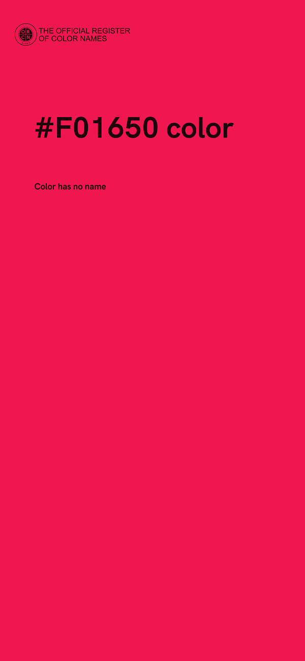 #F01650 color image