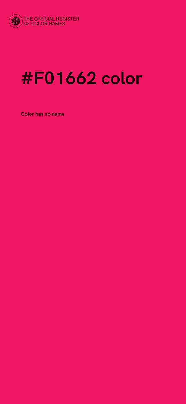 #F01662 color image