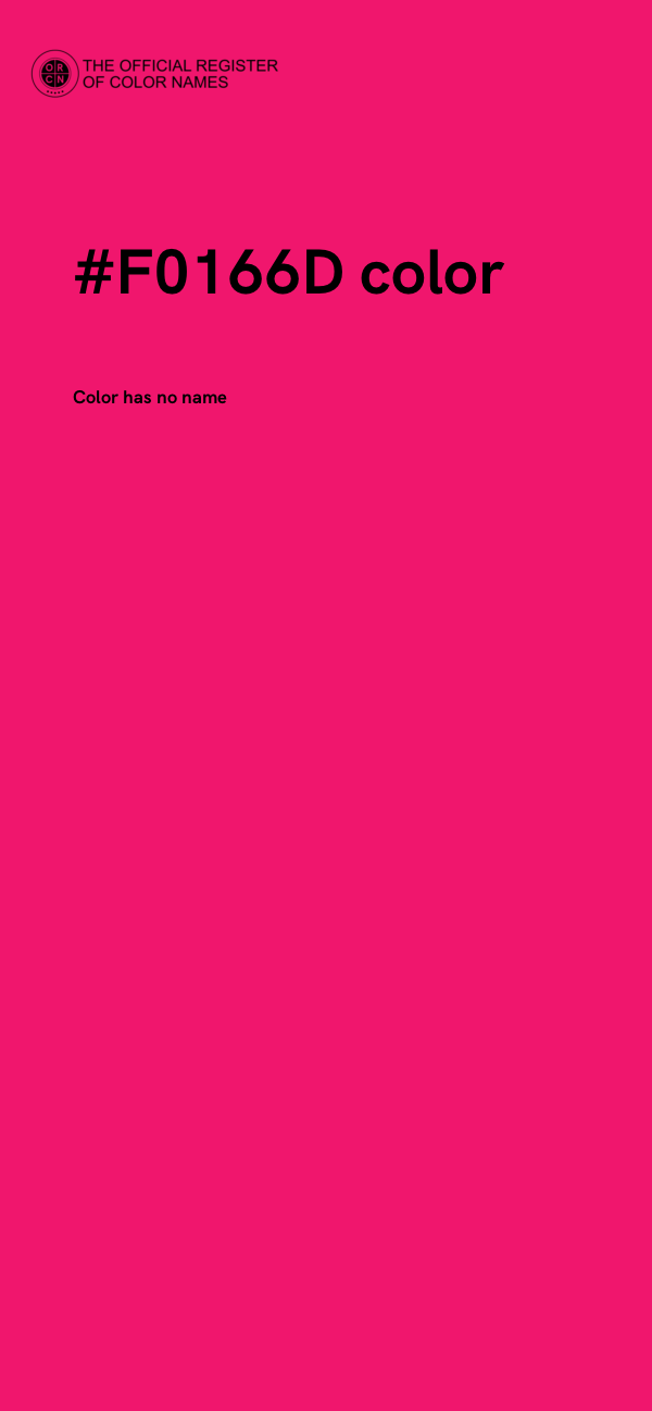 #F0166D color image