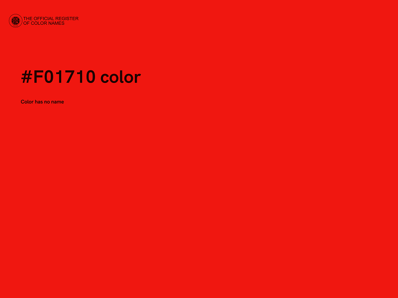 #F01710 color image