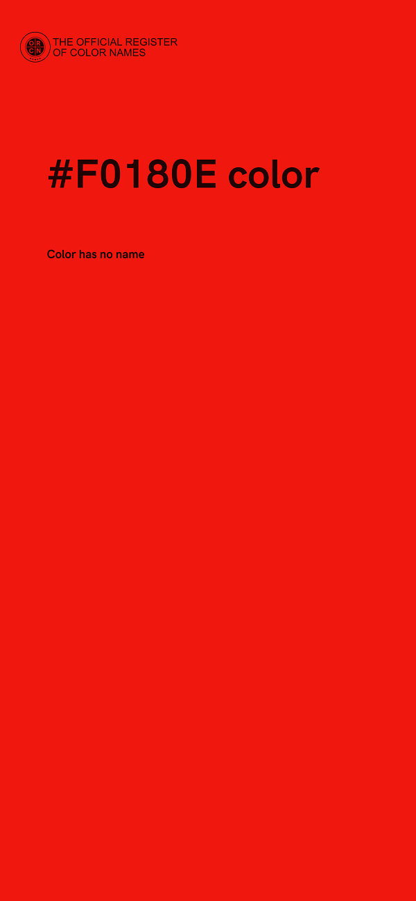 #F0180E color image