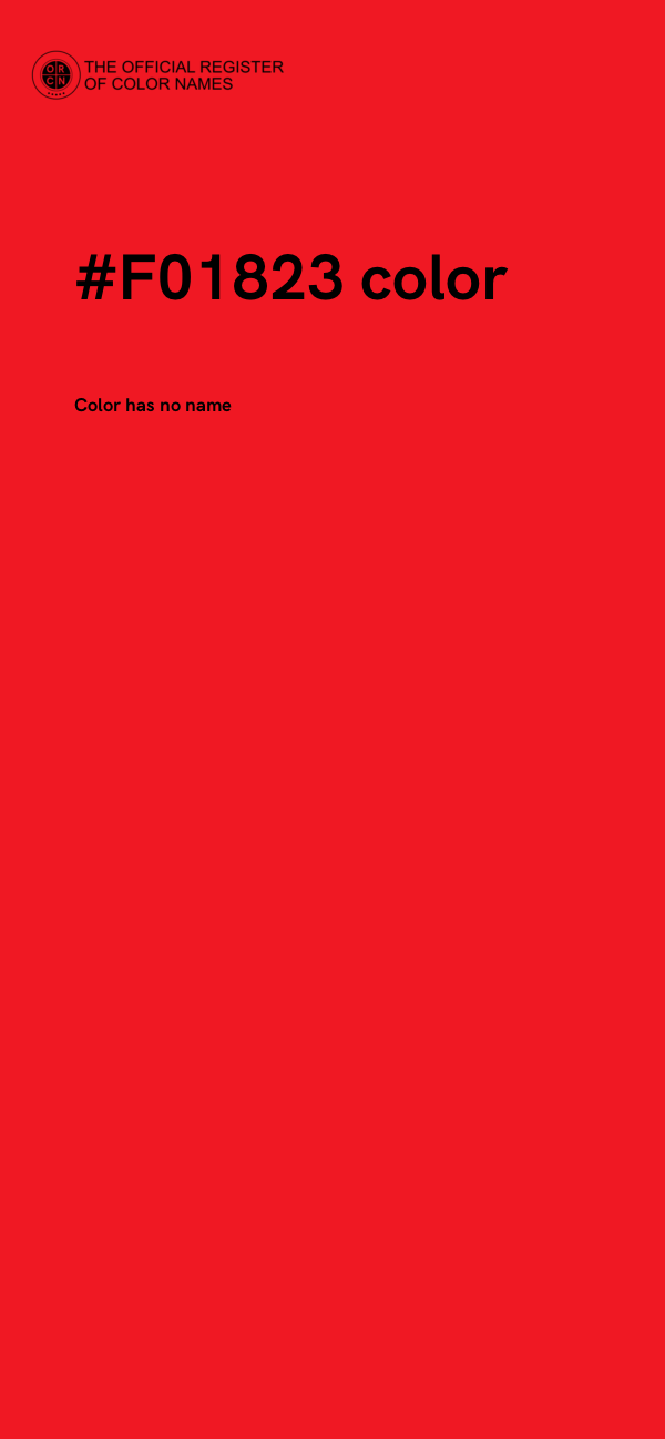 #F01823 color image