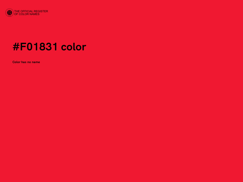 #F01831 color image