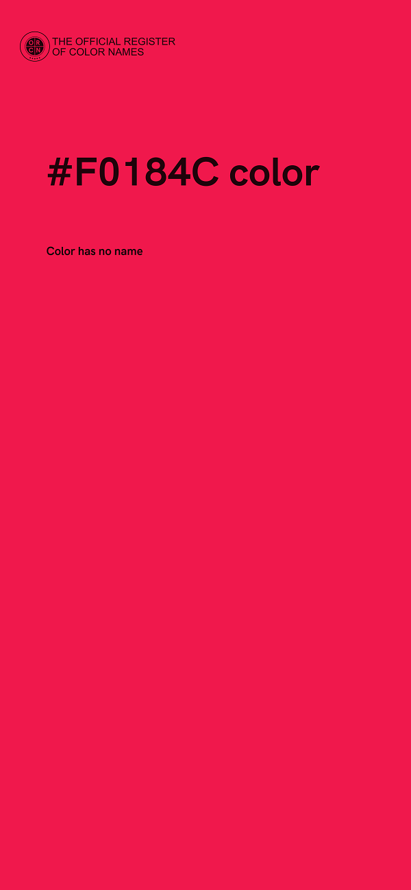 #F0184C color image