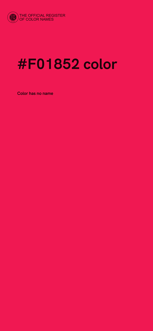 #F01852 color image