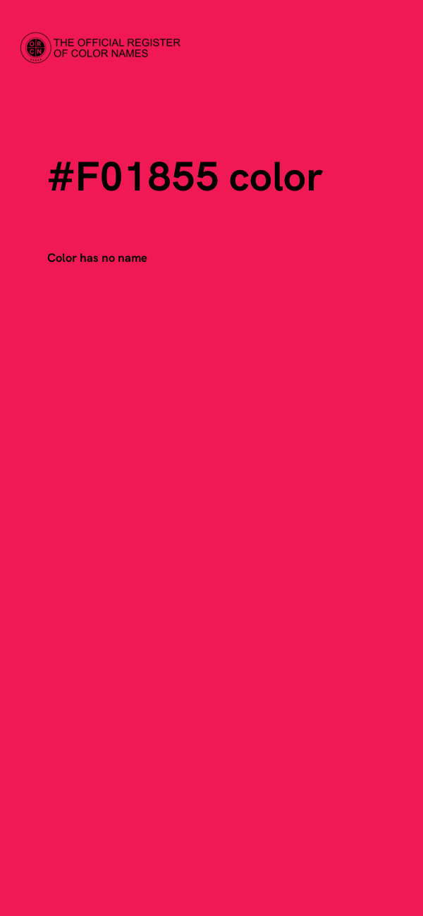 #F01855 color image