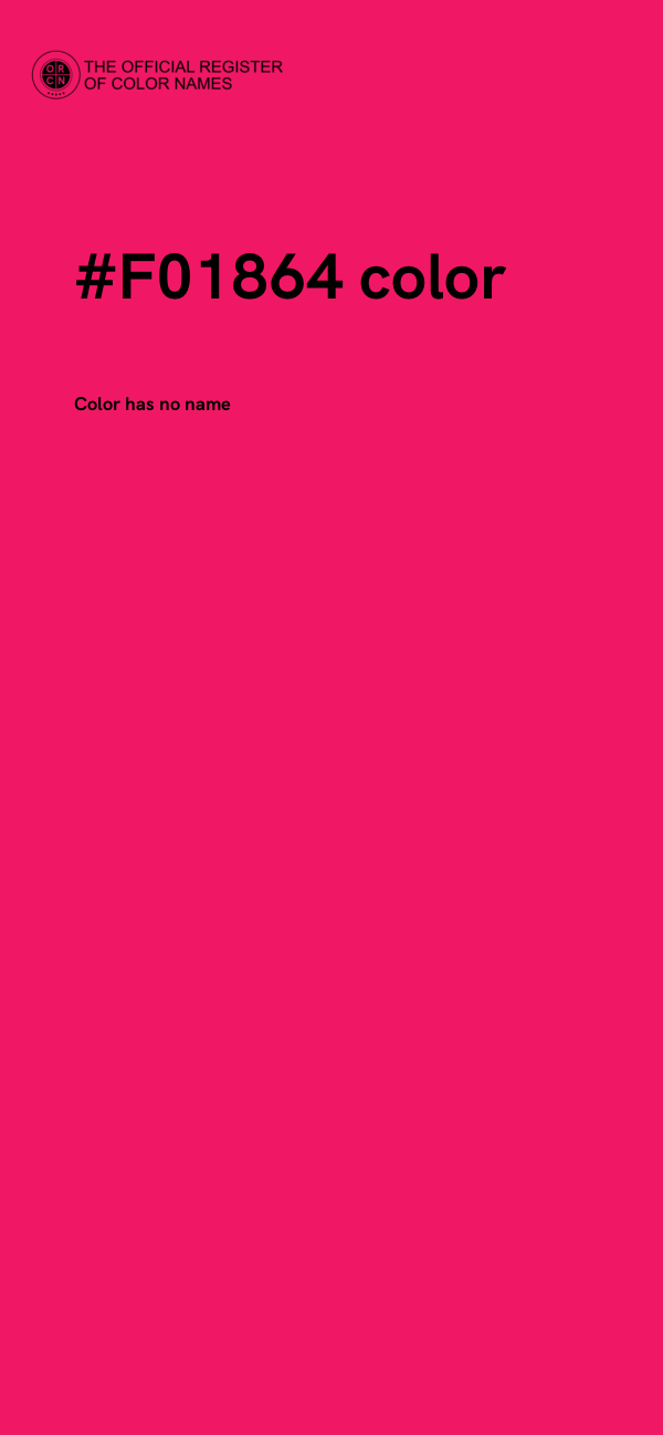 #F01864 color image