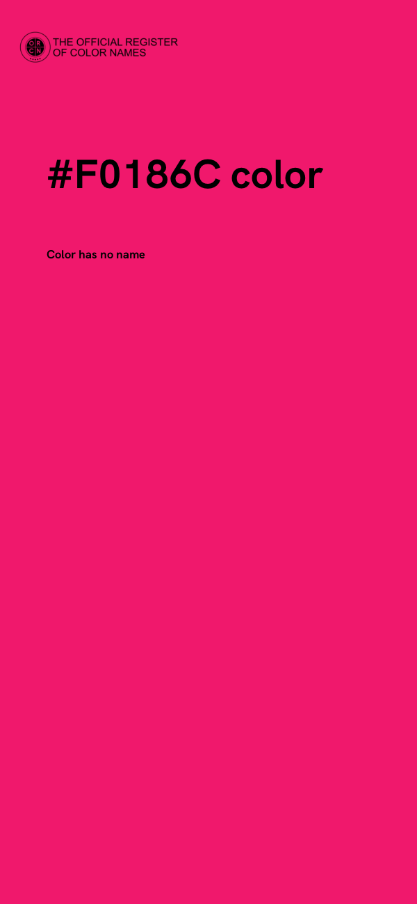 #F0186C color image