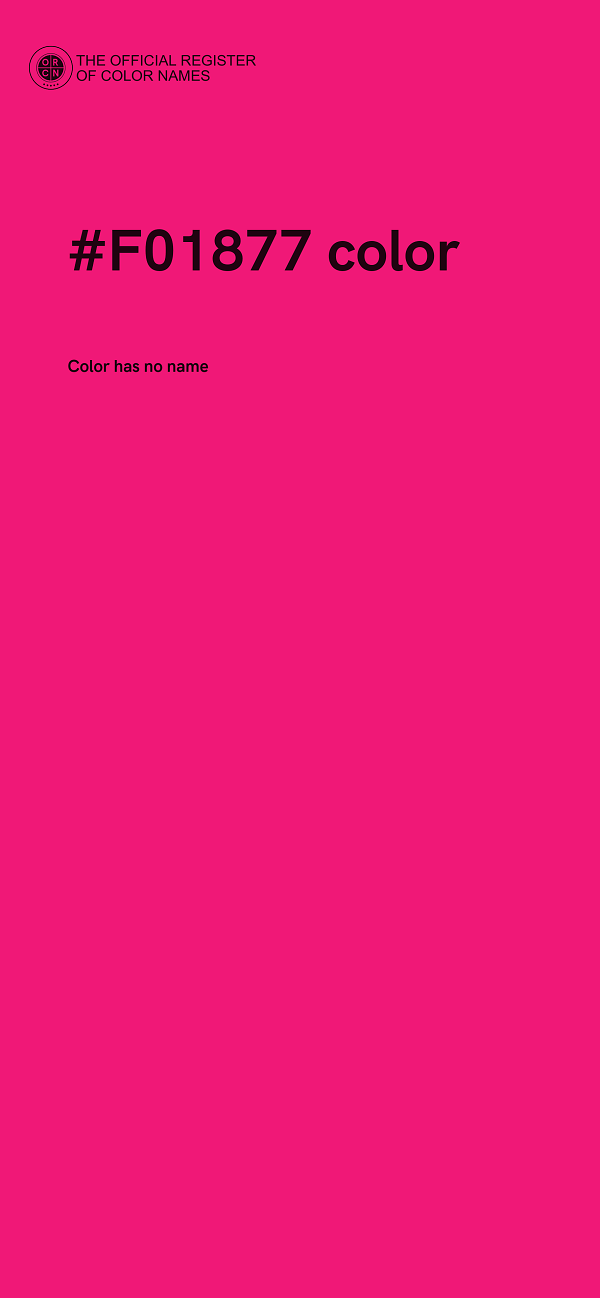 #F01877 color image