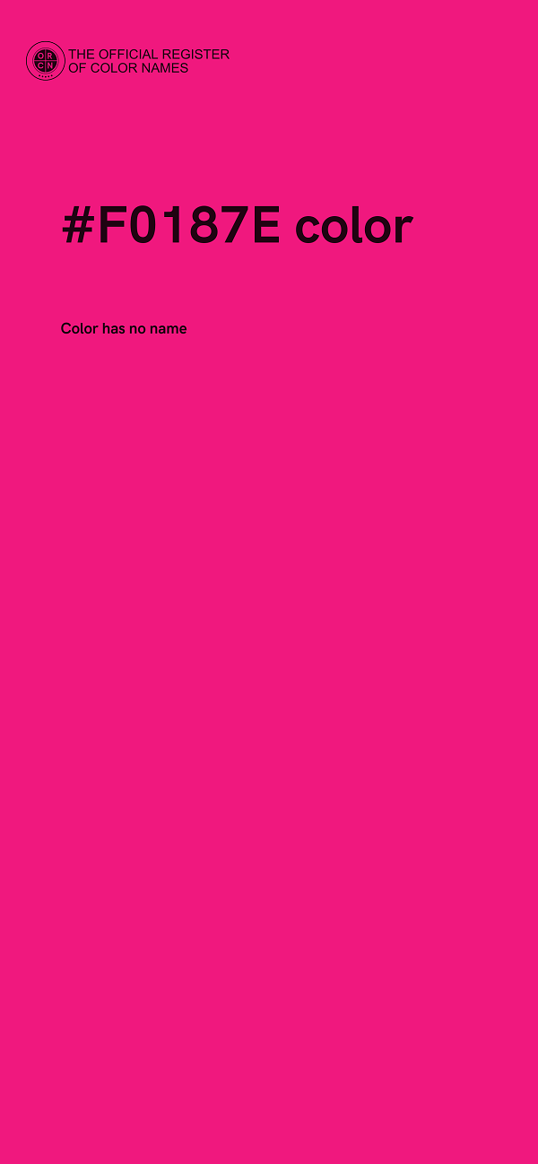#F0187E color image