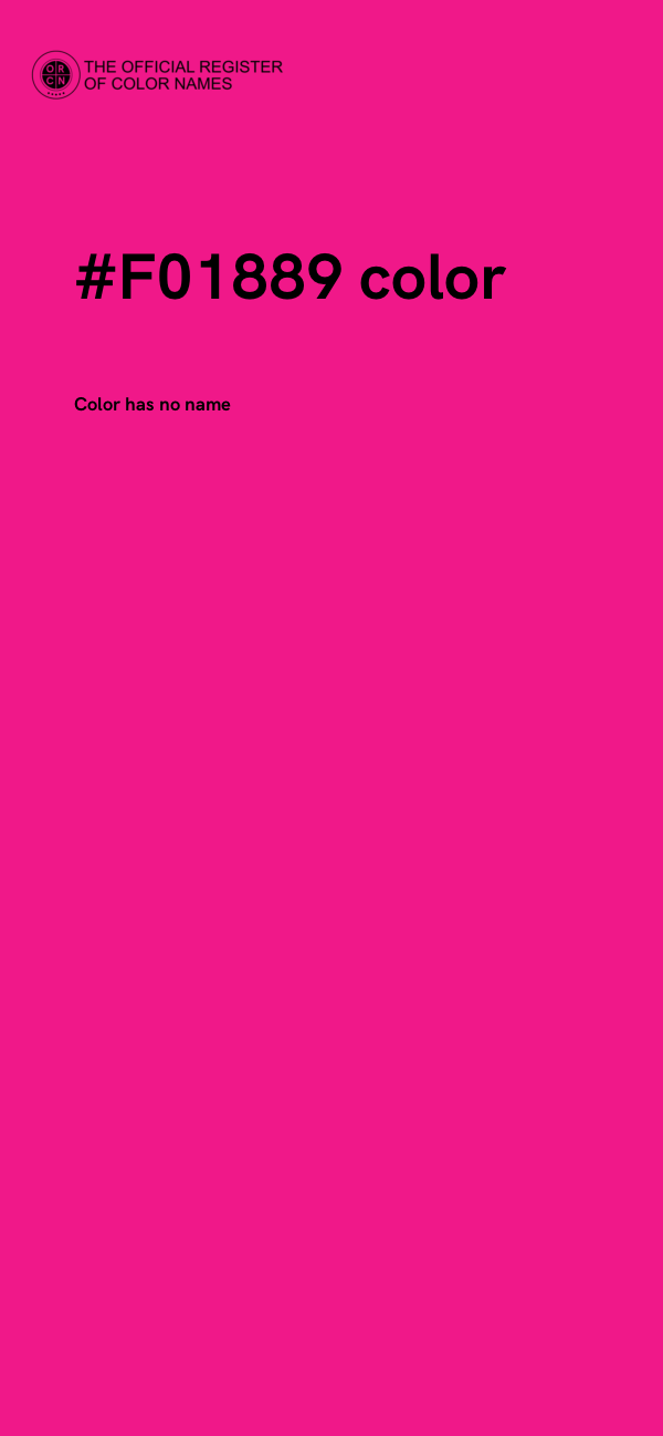 #F01889 color image