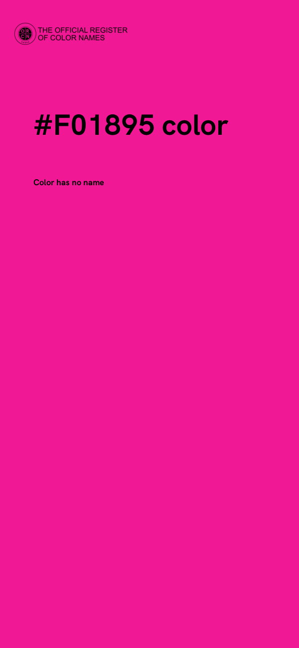 #F01895 color image