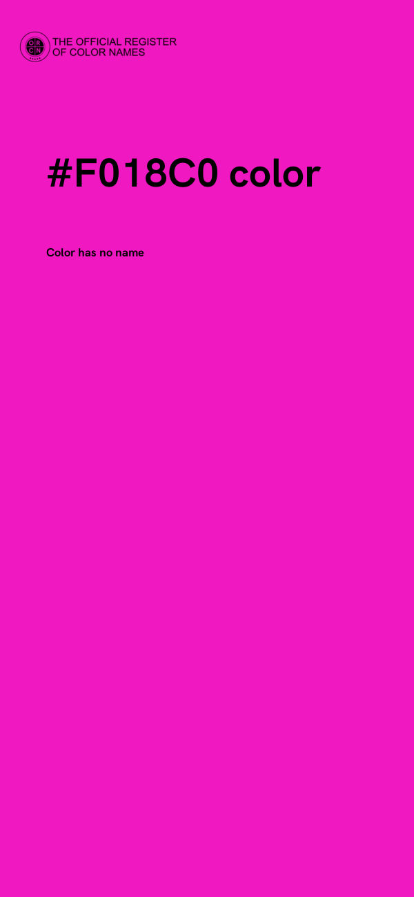 #F018C0 color image