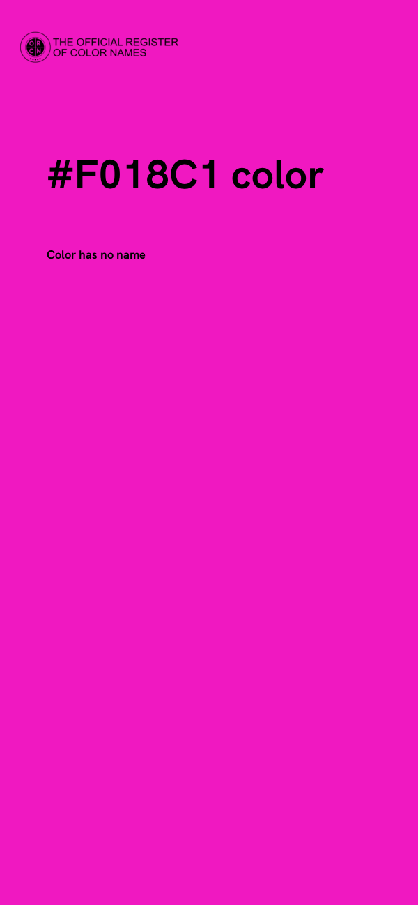 #F018C1 color image