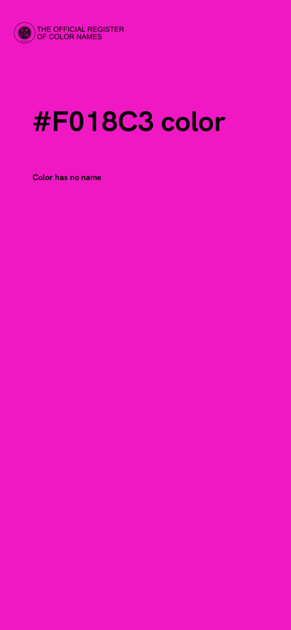 #F018C3 color image