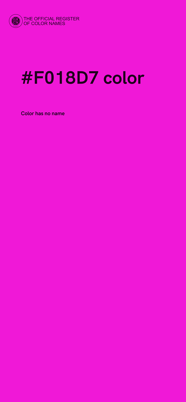 #F018D7 color image