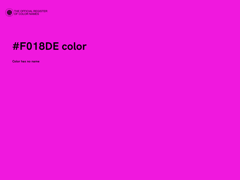 #F018DE color image