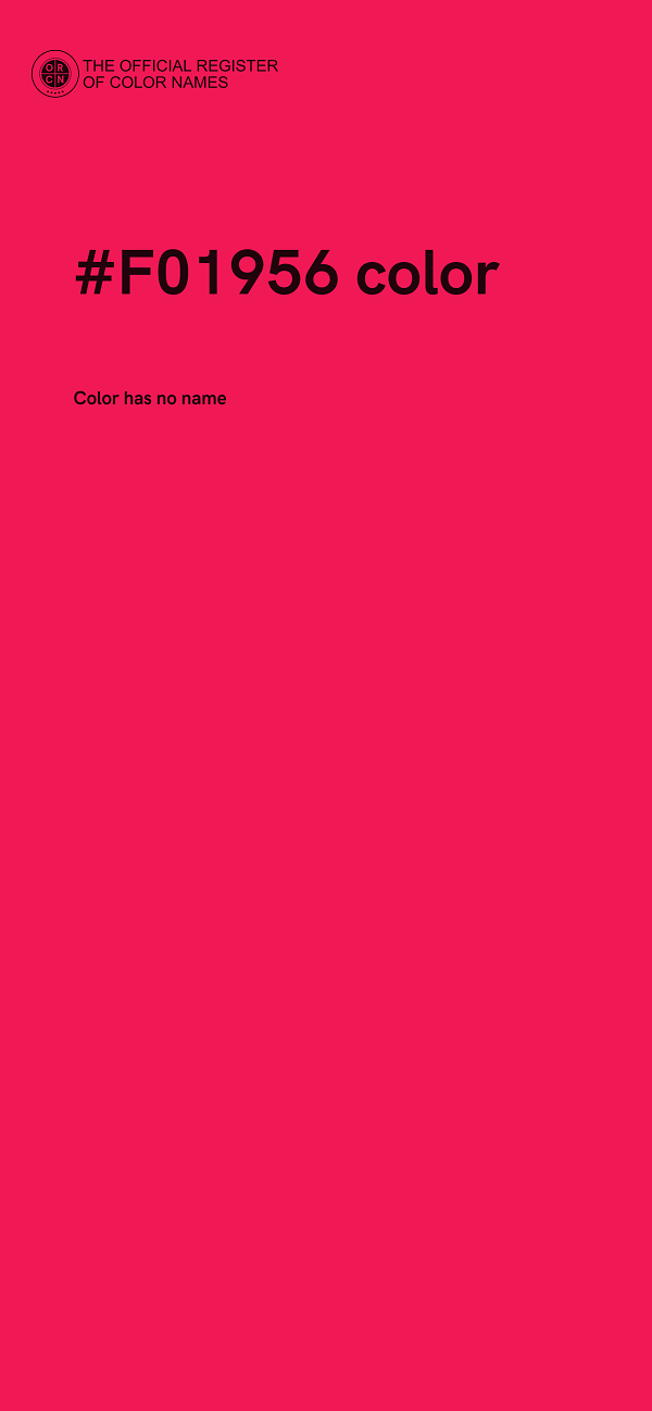 #F01956 color image