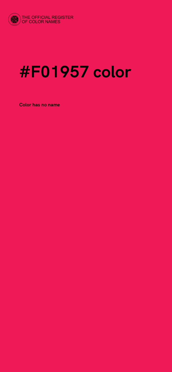 #F01957 color image