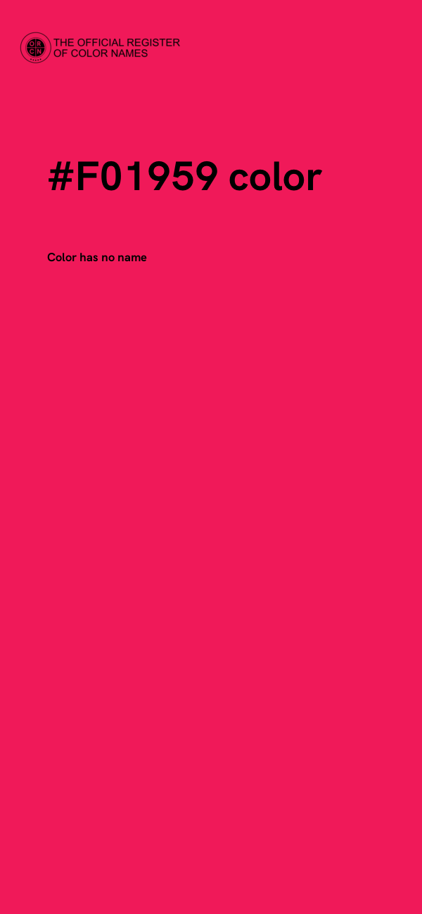 #F01959 color image