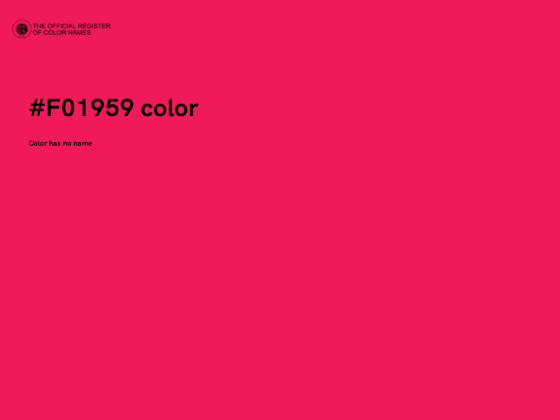 #F01959 color image