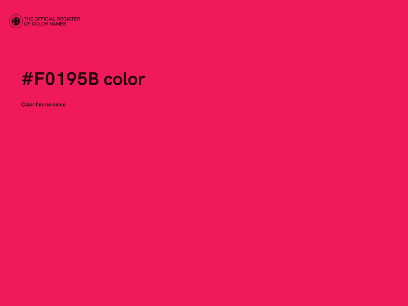#F0195B color image