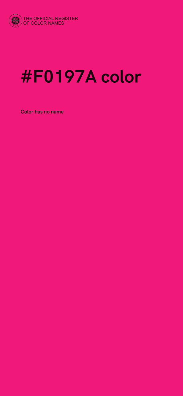 #F0197A color image