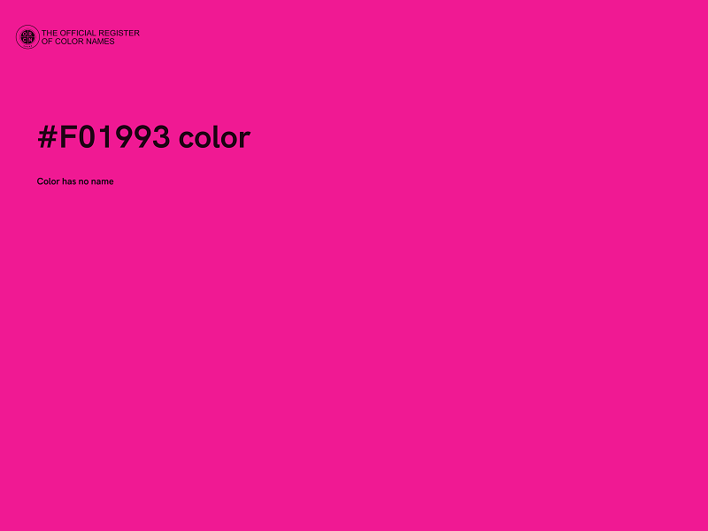 #F01993 color image