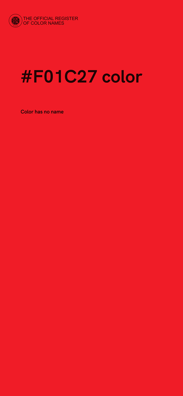 #F01C27 color image