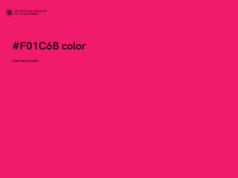 #F01C6B color image