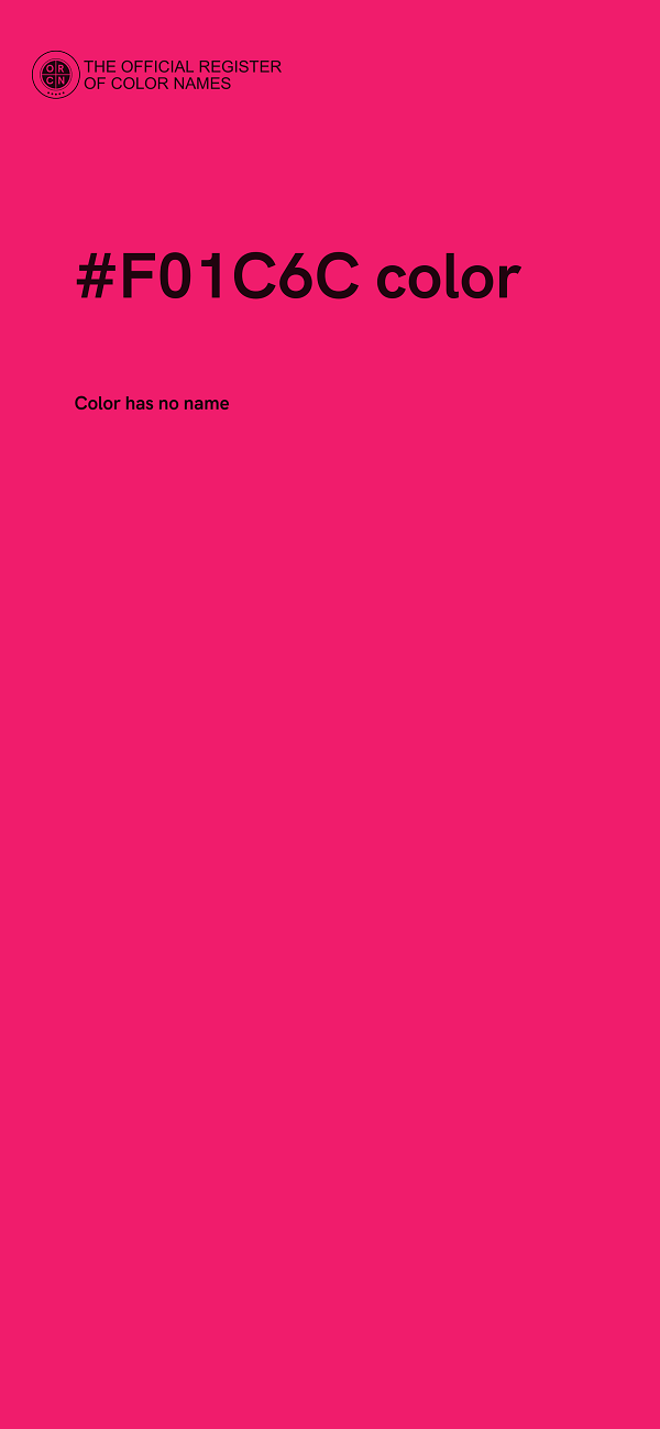 #F01C6C color image