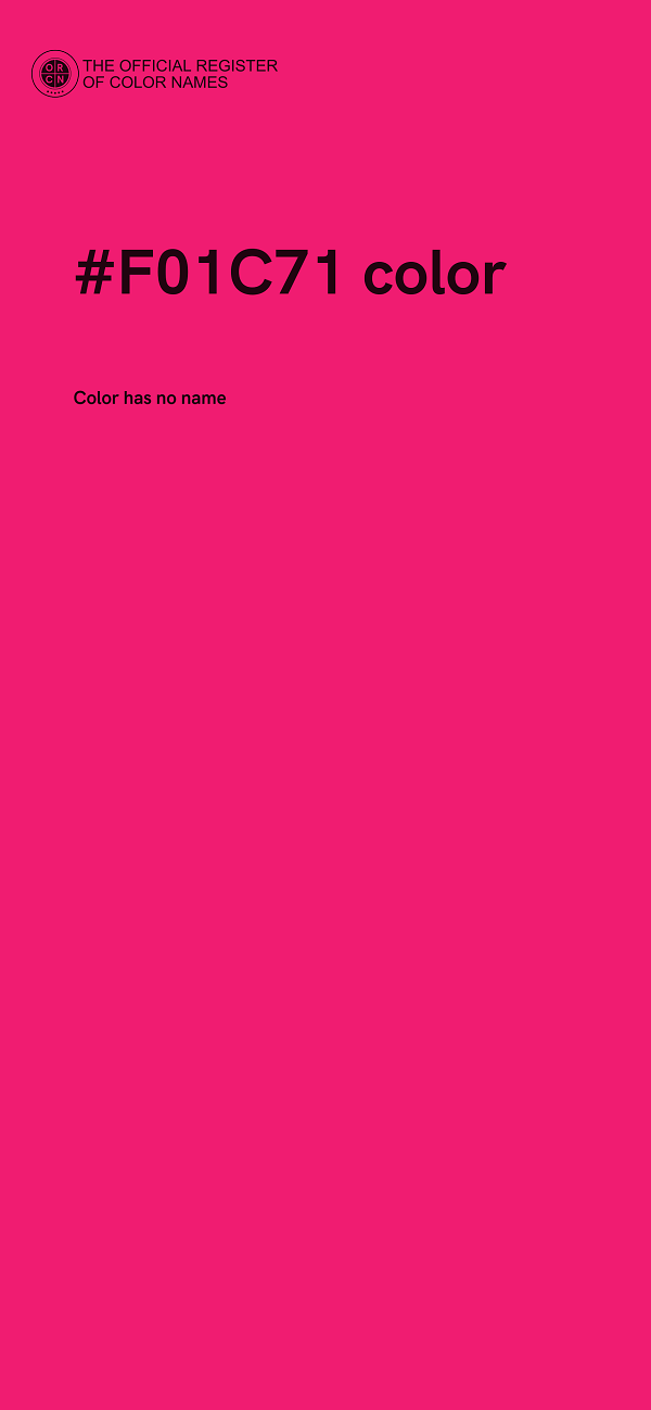 #F01C71 color image