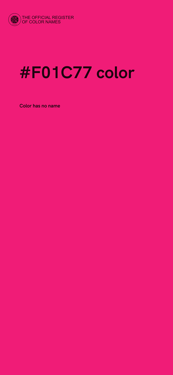#F01C77 color image