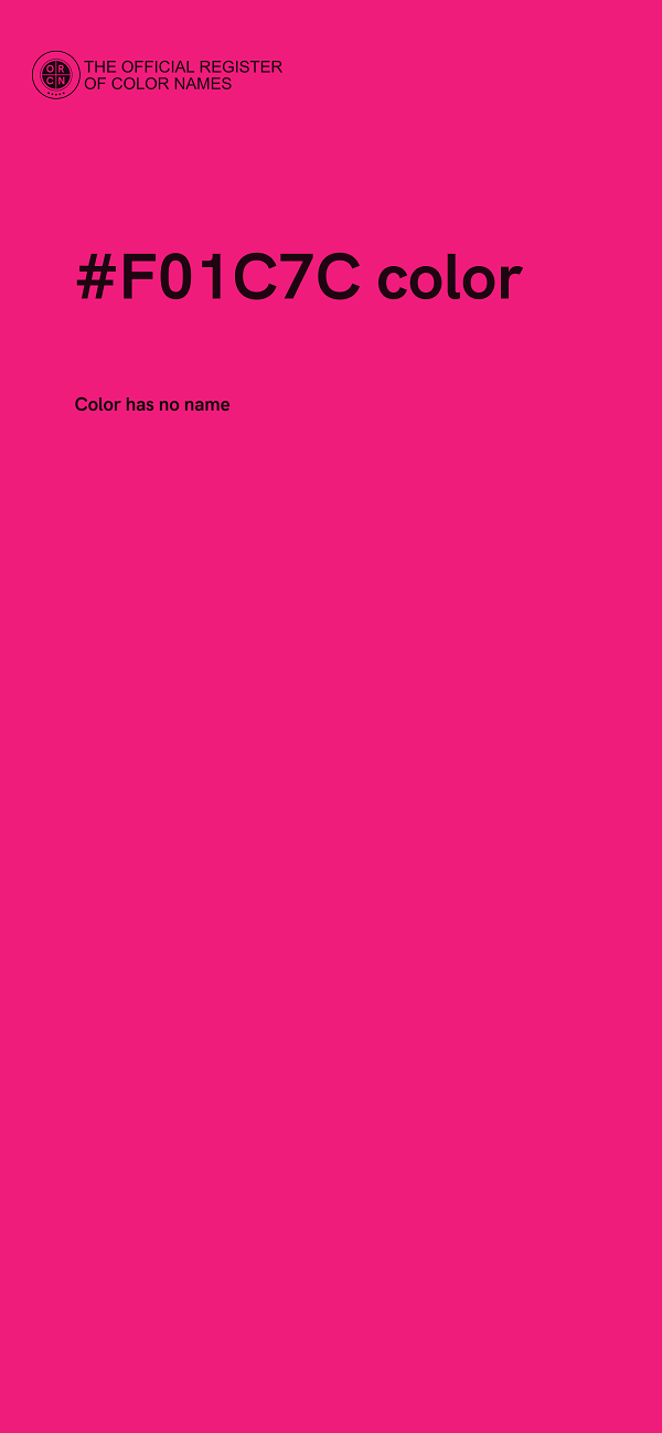 #F01C7C color image