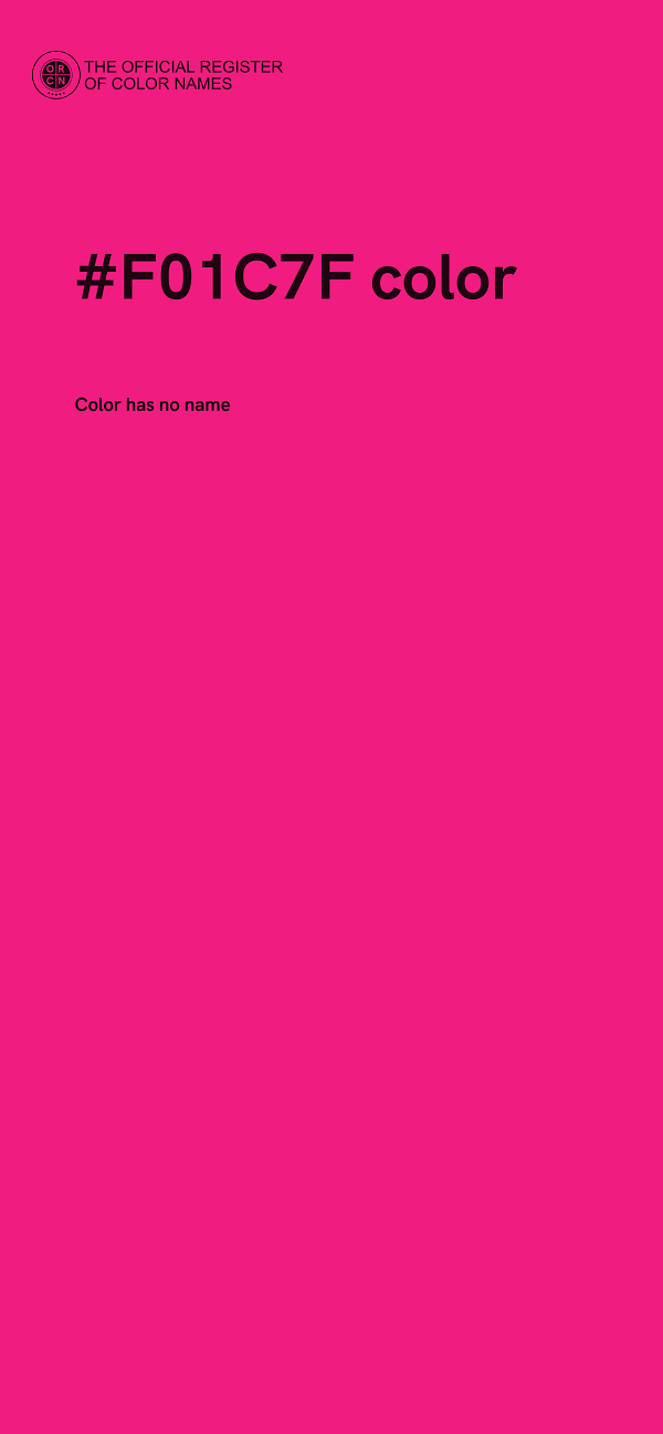 #F01C7F color image