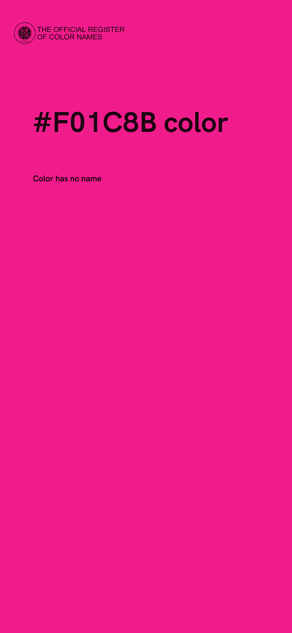 #F01C8B color image