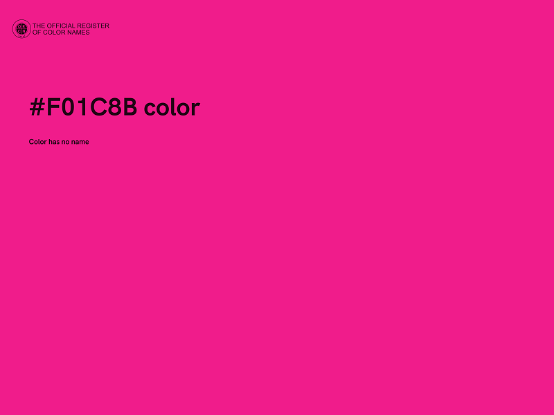 #F01C8B color image