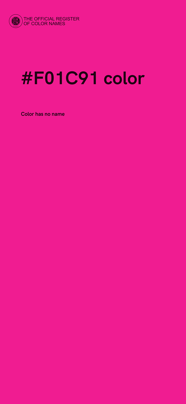 #F01C91 color image