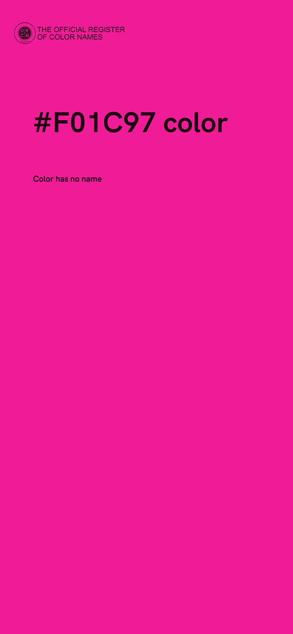 #F01C97 color image