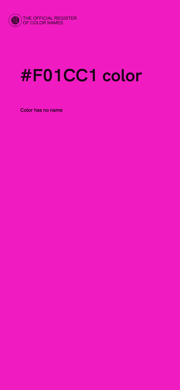 #F01CC1 color image
