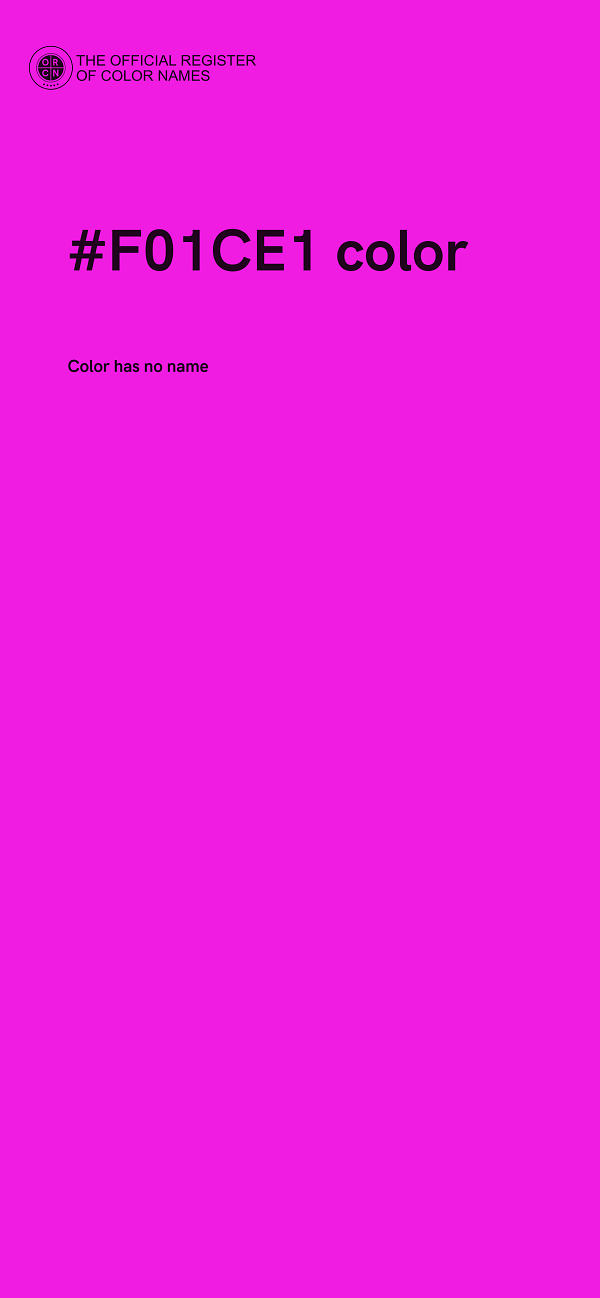 #F01CE1 color image