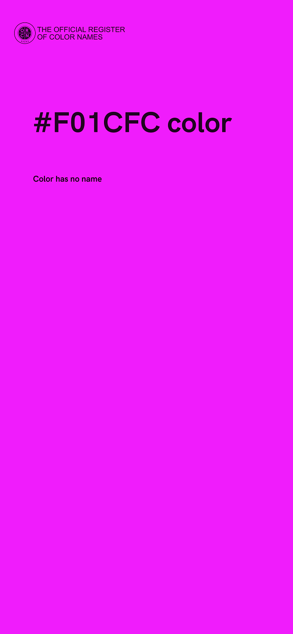 #F01CFC color image