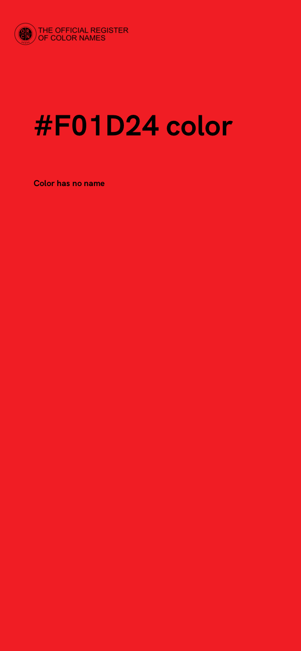 #F01D24 color image