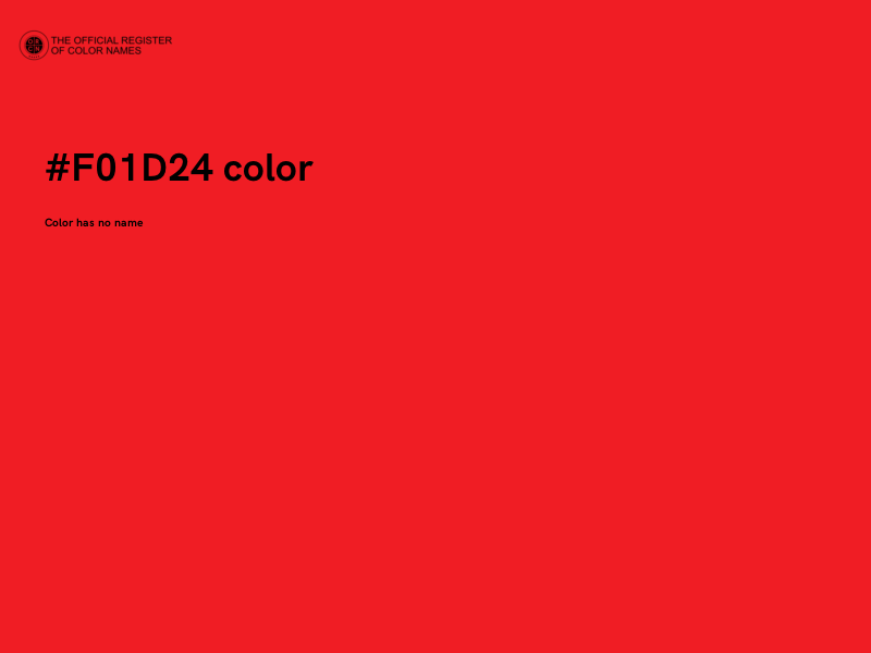 #F01D24 color image