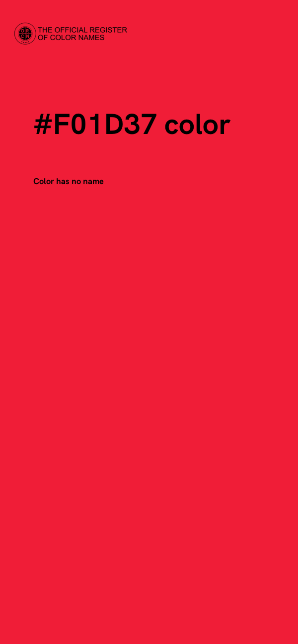 #F01D37 color image