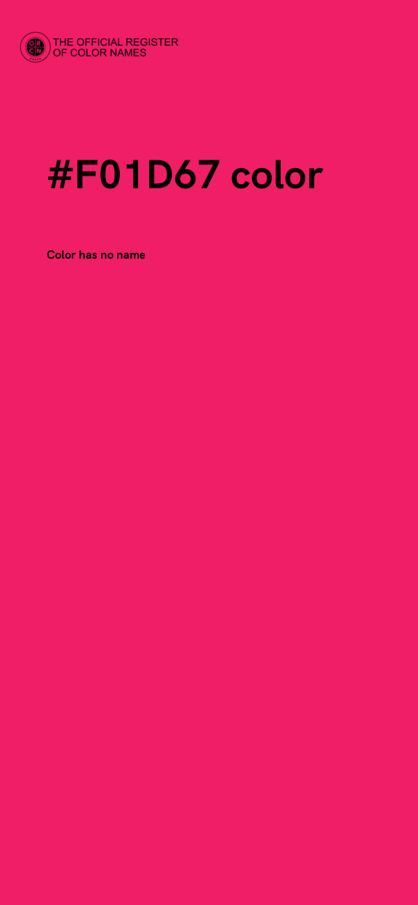 #F01D67 color image