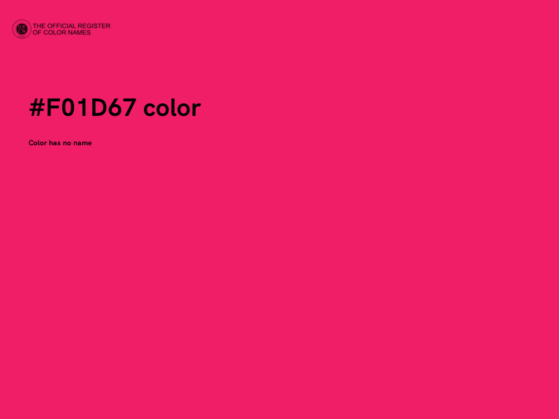 #F01D67 color image