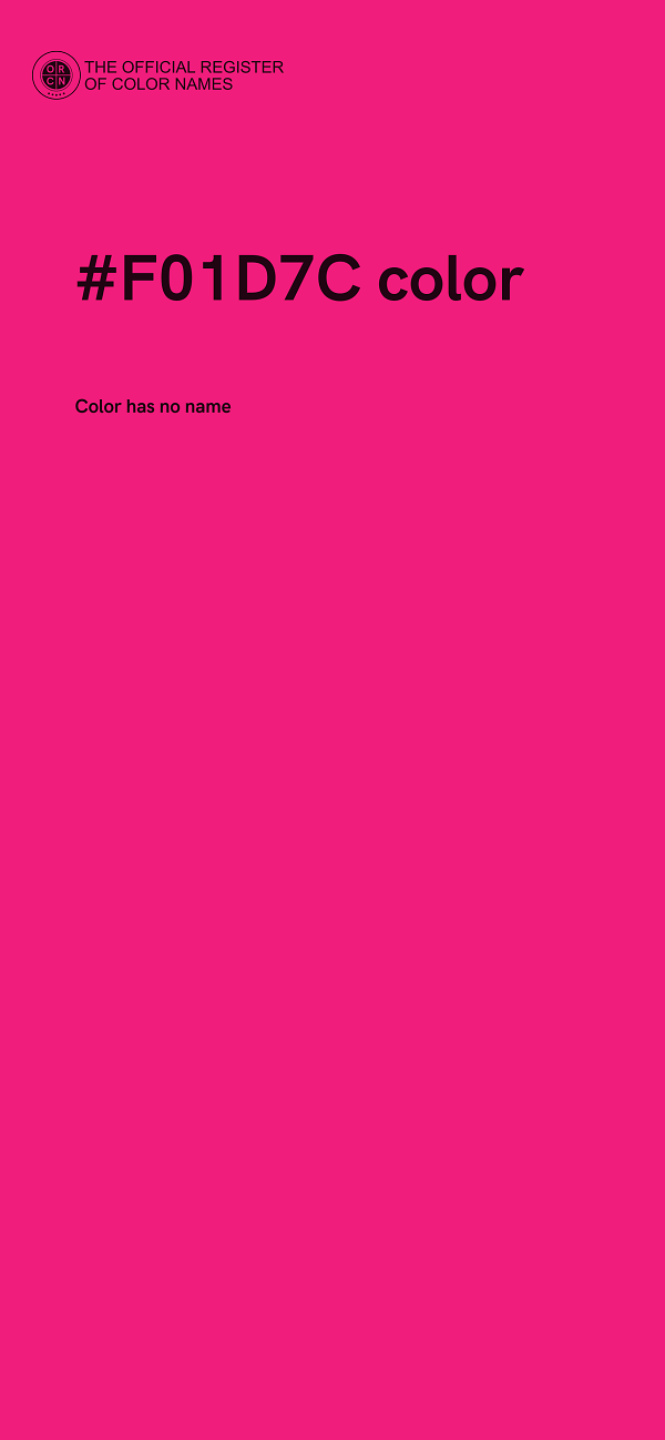 #F01D7C color image