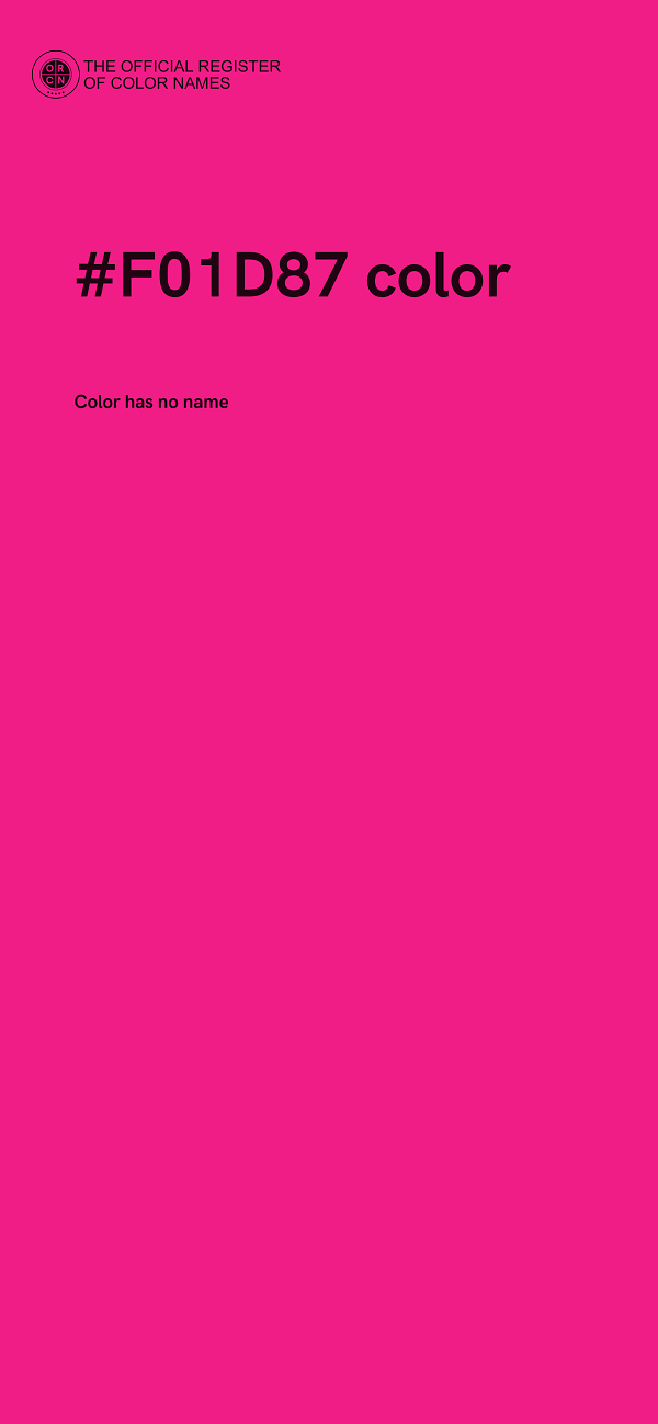 #F01D87 color image