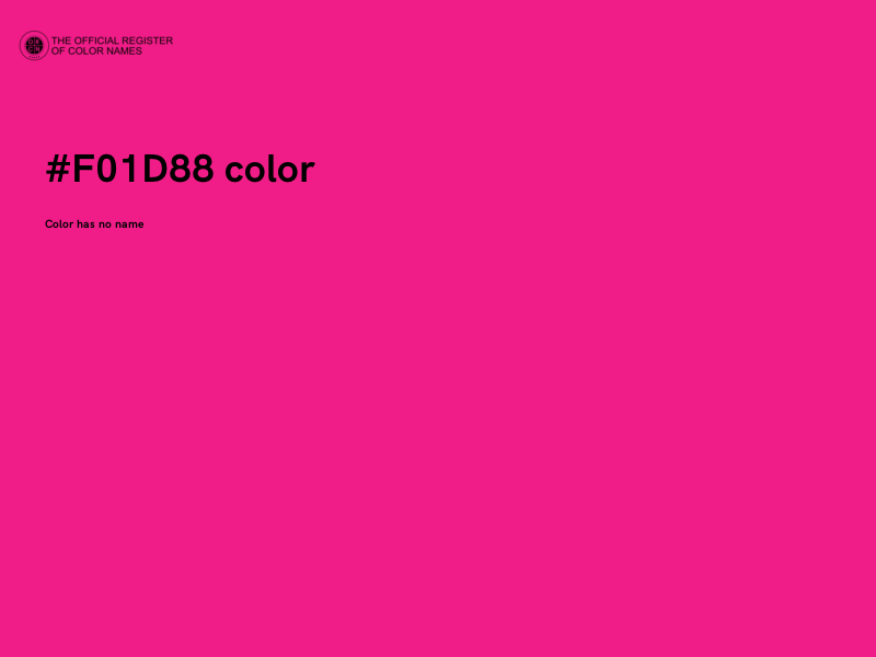 #F01D88 color image